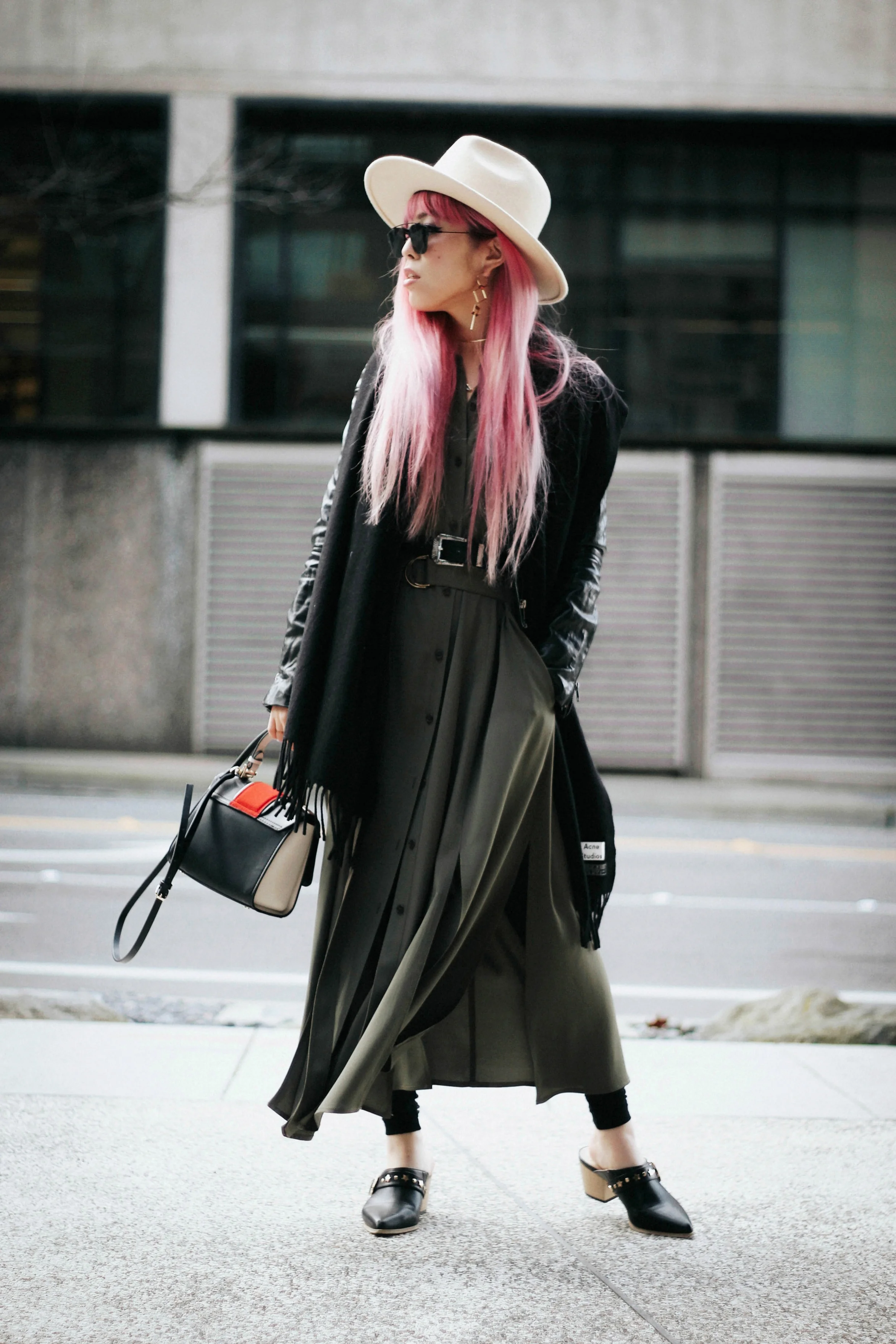 3 Ways To Wear A Shirt Dress // Second Look: Dress + Biker